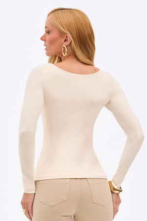 Blusa Manga Longa Curve Off White