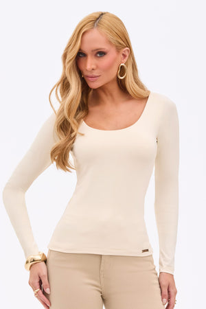 Blusa Manga Longa Curve Off White