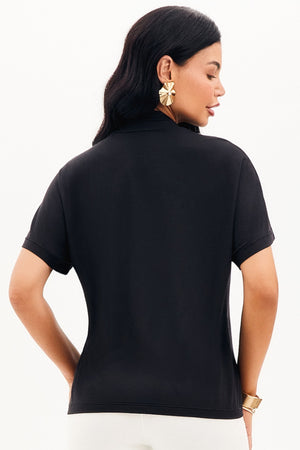Camiseta Premium Basic Manga Morcego Preta