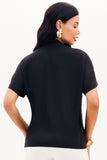 Camiseta Premium Basic Manga Morcego Preta