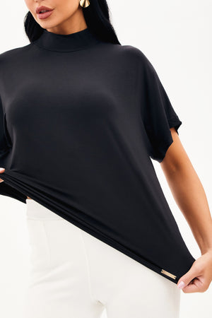 Camiseta Premium Basic Manga Morcego Preta