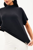 Camiseta Premium Basic Manga Morcego Preta