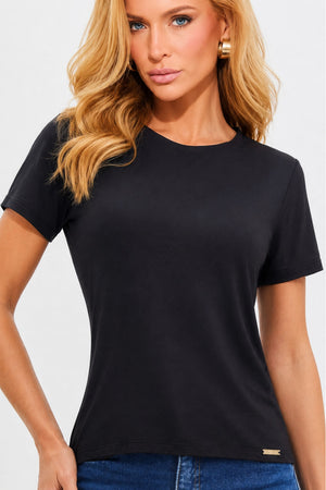 Camiseta com Elastano Preta