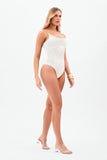 Body Perfect Stretch Duplo de Alça Fina Off White