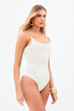 Body Perfect Stretch Duplo de Alça Fina Off White