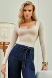 Body Dupla Face Manga Longa Branco com Nude
