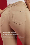 Calça Jeans Modeladora Nude Boot Cut Cós Médio