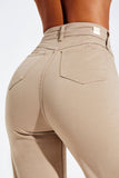 Calça Jeans Modeladora Wide Leg Nude