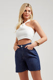 Shorts Jeans Ultra Modelador Curto Cós Super Alto