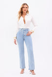 Calça Jeans Modeladora Basic Reta Cós Super Alto