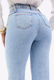 Calça Jeans Modeladora Basic Reta Cós Super Alto