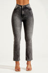 Calça Jeans Modeladora Cinza Reta