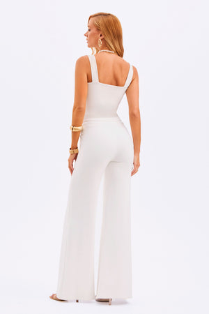 Calça Pantalona Comfort Office Off White