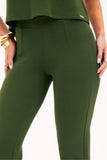 Calça Reta Comfort Office Verde