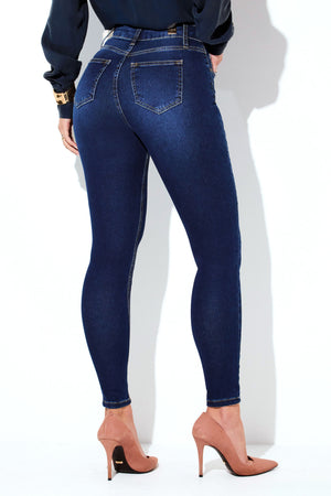 Calça Jeans Skinny Modeladora Curva dos Sonhos Cintura Média