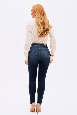 Calça Jeans Skinny Modeladora Curva dos Sonhos Cintura Média
