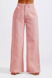 Calça Pantalona de Linho Dunas Rosa