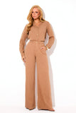 Calça Pantalona de Linho Dunas Terra