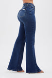 Calça Jeans Essencial Wide Leg Jeans Escuro Cós Médio