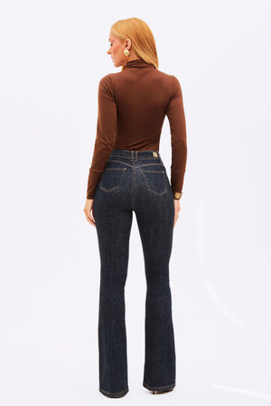 Calça Jeans Flare Modeladora Fantástica Cintura Alta