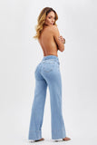 Calça Jeans de Rica Tecnológica Wide Leg Basic Cós Super Alto