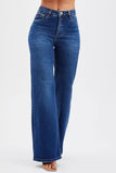 Calça Jeans Basic Wide Leg Jeans Médio Cós Alto