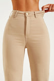 Calça Jeans Modeladora Wide Leg Nude