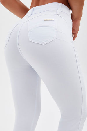 Calça Jeans Mega Bumbum Flare Milagrosa Cós Médio