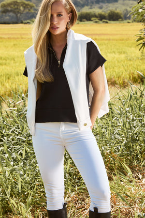 Calça Jeans Skinny Milagrosa Cintura Alta Branca que Não Marca