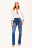 Calça Jeans Modeladora Inesquecível Boot Cut Cós Médio
