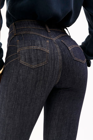 Calça Jeans Modeladora Mega Bumbum Skinny Fantástica Cós Alto