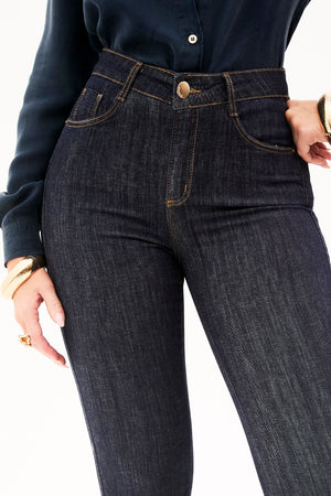 Calça Jeans Skinny Modeladora Mega Bumbum Fantástica Cós Alto