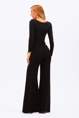 Calça Pantalona Comfort Office Basic Preta