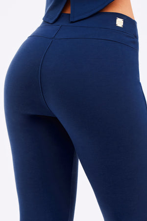 Calça Reta Comfort Office Azul