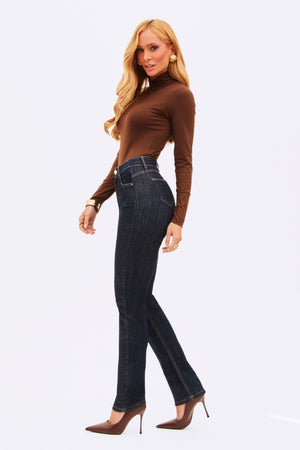 Calça Jeans Reta Modeladora Fantástica Cintura Alta