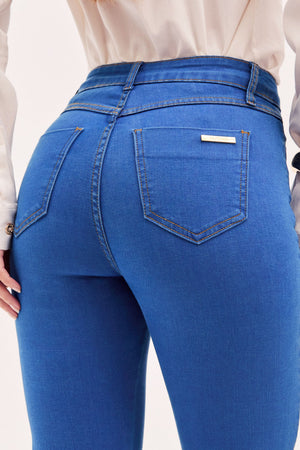 Calça Jeans Reta Modeladora Linea Cintura Média