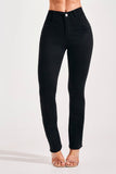 Calça Jeans Modeladora Reta Preto Intenso Cós Médio