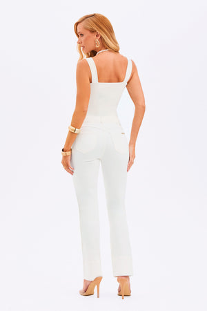 Calça Jeans Reta Soul Cós Médio Off White