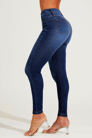 Calça Jeans Modeladora Power Stretch Skinny Cós Alto