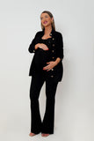 Calça Comfort Office Maternity Flare Preta