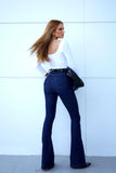 Calça Jeans Ultra Modeladora Flare Cós Alto