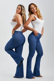 Calça Jeans Ultra Modeladora Flare Jeans Médio Cós Médio