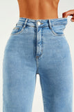 Calça Jeans Modeladora Basic Wide Leg Cós Super Alto