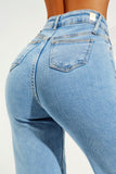 Calça Jeans Modeladora Basic Wide Leg Cós Super Alto