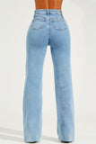 Calça Jeans Modeladora Basic Wide Leg Cós Super Alto