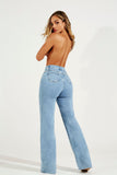 Calça Jeans Modeladora Basic Wide Leg Cós Super Alto