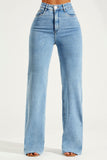 Calça Jeans Modeladora Basic Wide Leg Cós Super Alto