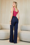 Calça Jeans Ultra Modeladora Wide Leg Cós Super Alto