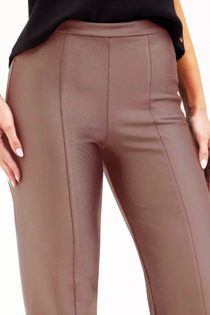 Calça Wide Leg Modeladora Glam Cós Alto Fendi QUE NÃO AMASSA