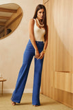 Calça Jeans Wide Leg Modeladora Cós Médio